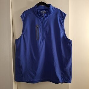 Levelwear Men's Blue Sleeveless Vest Jacket